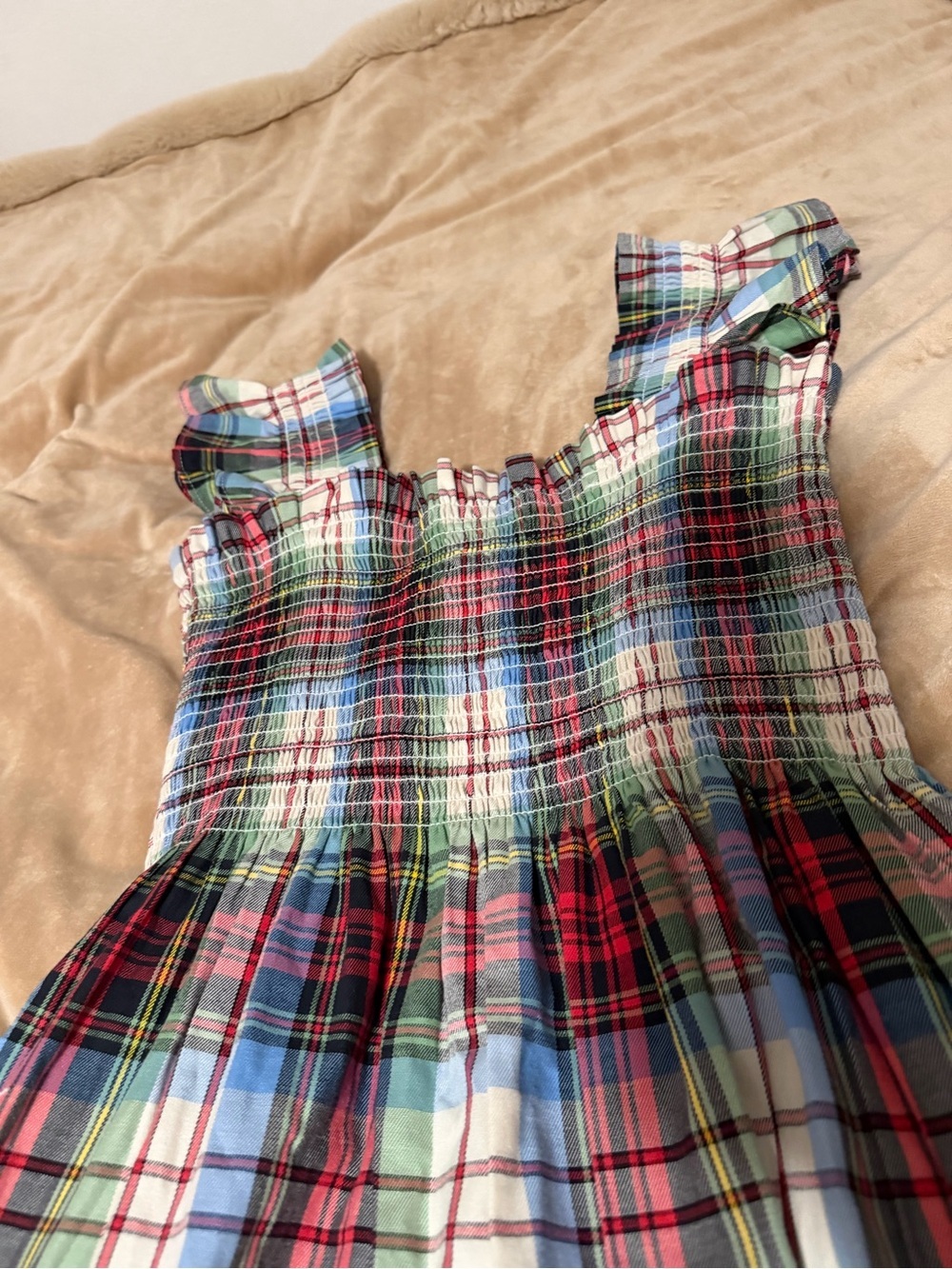 Hill House The Ellie Nap Dress Multicolor Plaid Tiered Summer Dress Women’s Sml - Picture 3 of 5